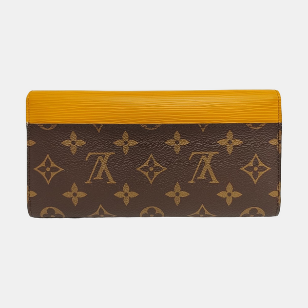 MARIE LOU Monogram Coated Canvas Brown Wallet