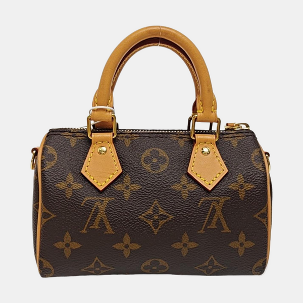 SPEEDY Nano Monogram Coated Canvas Brown
