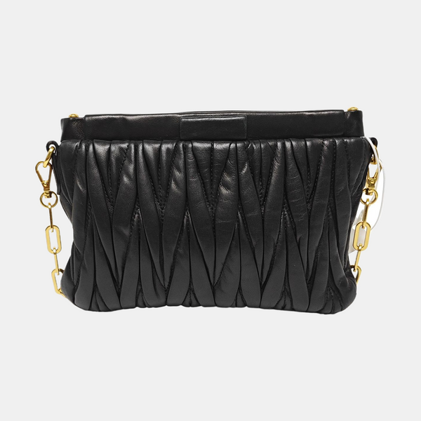 Quilted Lambskin Shoulder Bag Black
