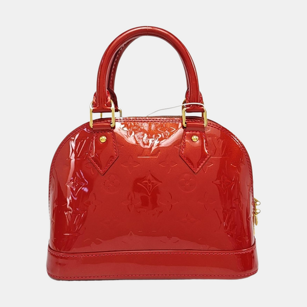 ALMA BB Monogram Patent Leather Red