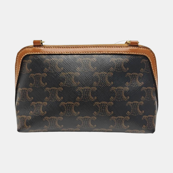 TRIOMPHE CANVAS Mini Coated Canvas Brown