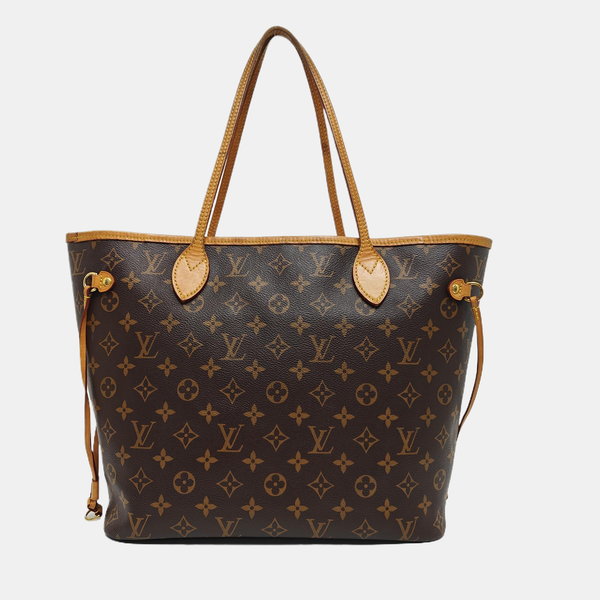 NEVERFULL MM Monogram Coated Canvas Brown