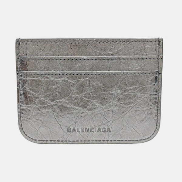 Le Cagole Lambskin Silver Card Holder