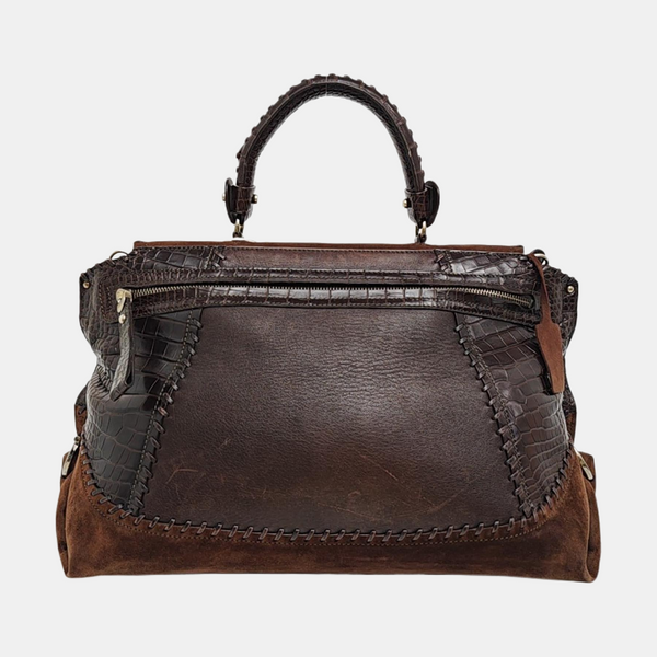 Calfskin Shoulder Bag Brown
