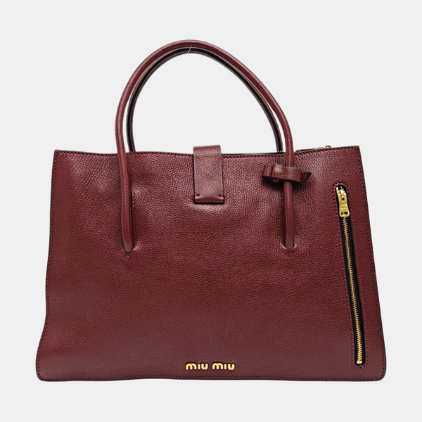 Calfskin Shoulder Bag Red