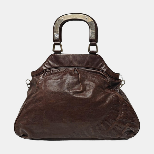 Calfskin Shoulder Bag Brown