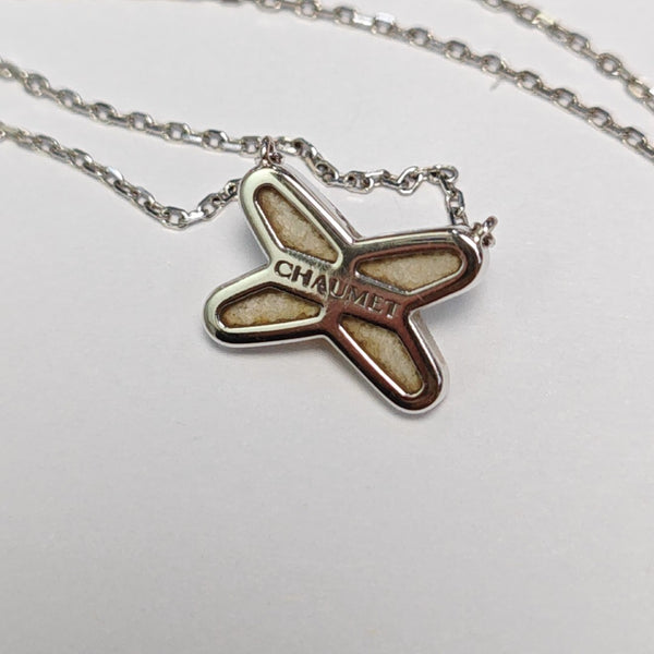 Jeux De Liens 18k White Gold Silver Necklace