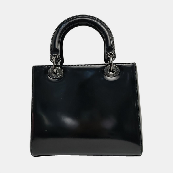 Lady Dior Medium Patent Leather Black