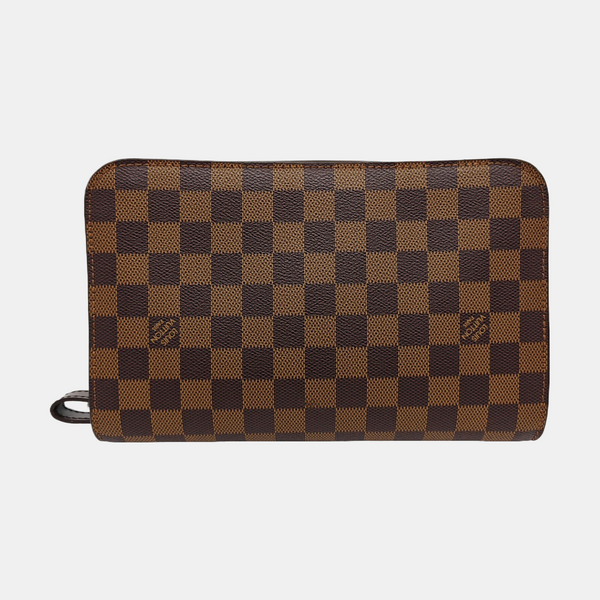 SAINT LOUIS Damier Ebene Coated Canvas Brown