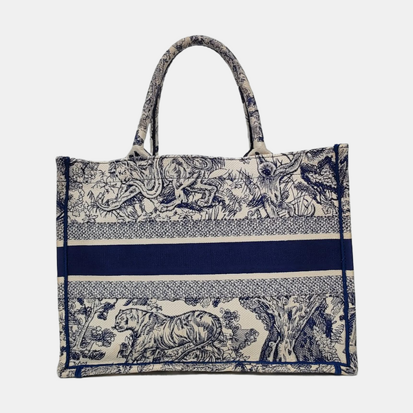 Book Tote Medium Canvas Blue
