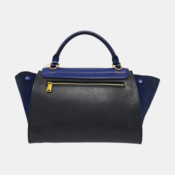 TRAPEZE Medium Calfskin Blue