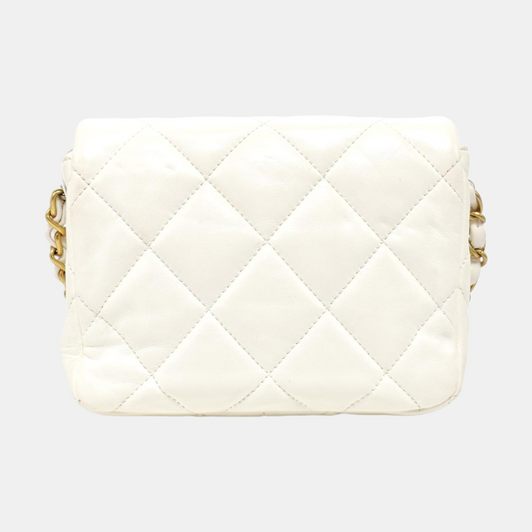 Quilted Lambskin White