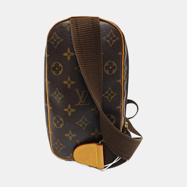 GANGE Monogram Coated Canvas Brown