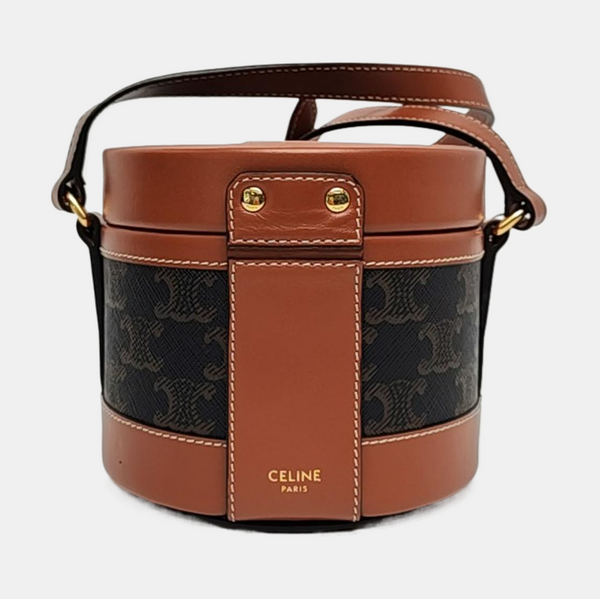 Authenticated pre-owned TRIOMPHE Small Coated Canvas Brown - Shoulder Bag at Looply