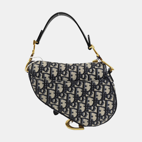 Saddle Mini Oblique Canvas Blue