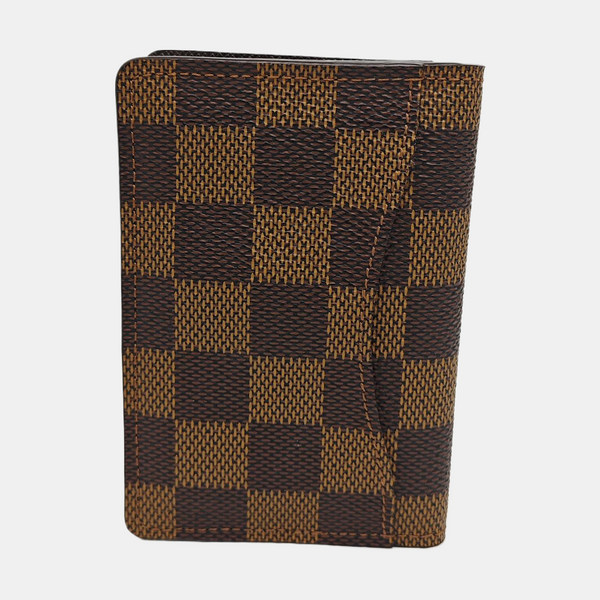 Damier Ebene Coated Canvas Card Holder Brown