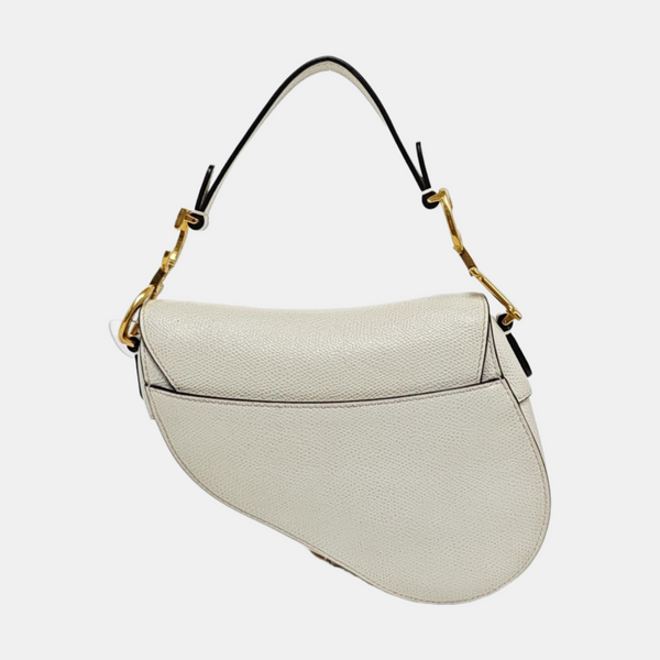 Saddle Mini Calfskin White