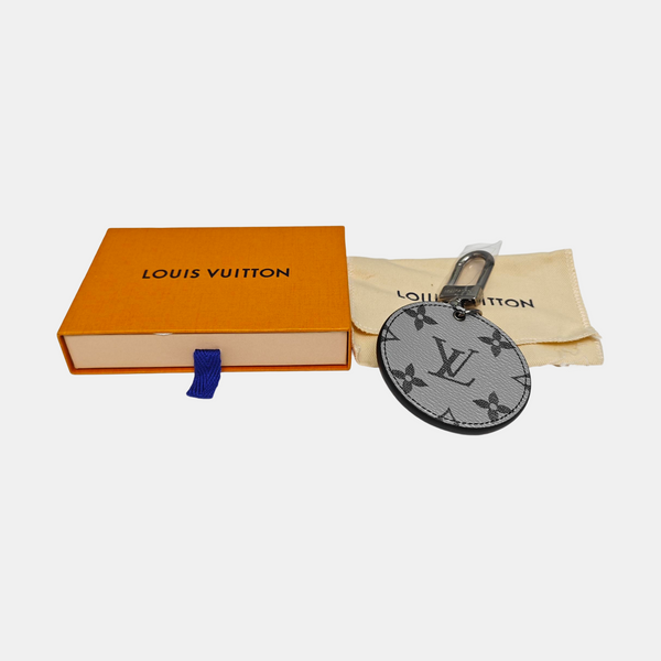 Coated Canvas Bag Charm Gray