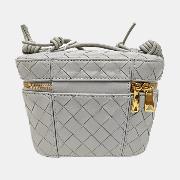 Intrecciato Small Lambskin Gray