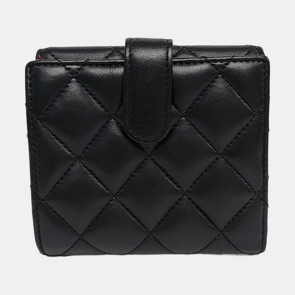 Quilted Lambskin Wallet Black
