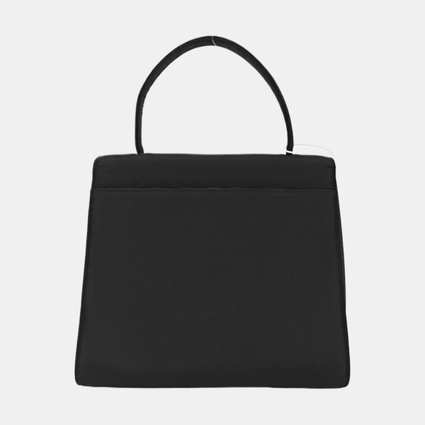 Fabric Top Handle Bag Black