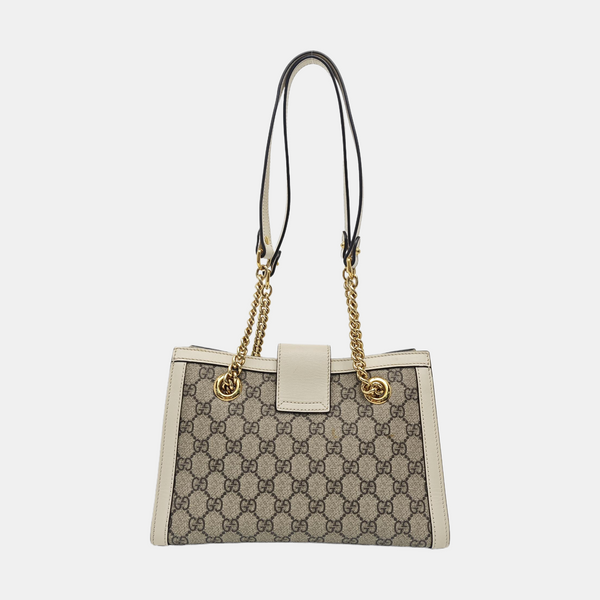 Padlock Small Monogram Coated Canvas Beige