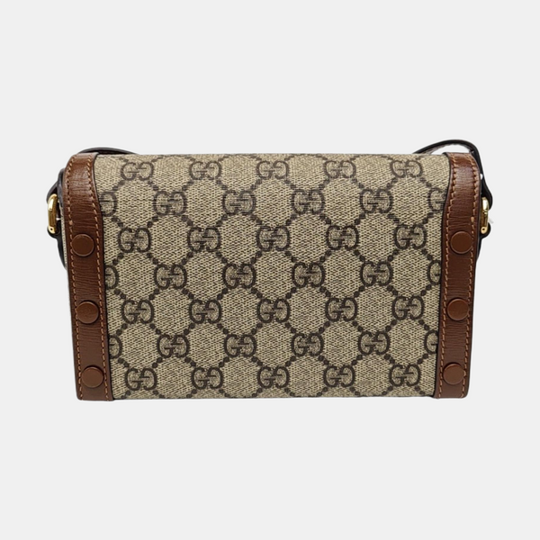 Horsebit 1955 Mini Monogram Coated Canvas Beige