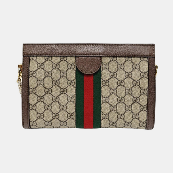 Ophidia Small Monogram Lona Revestida Beige