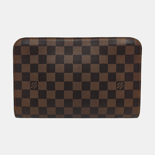SAINT LOUIS Damier Ebene Coated Canvas Brown