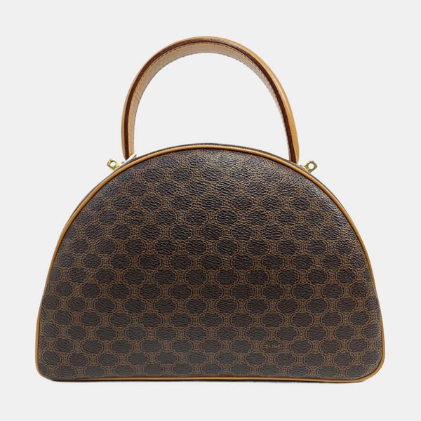 Leather Top Handle Bag Yellow