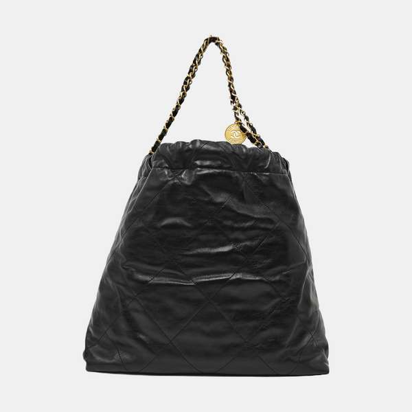 CHANEL 22 Medium Quilted Calfskin Black