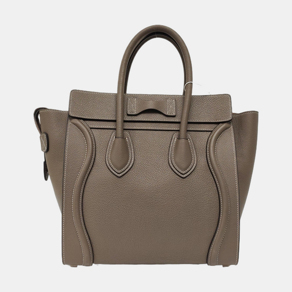 Authenticated pre-owned LUGGAGE Micro Calfskin Gray - Tote Bag at Looply