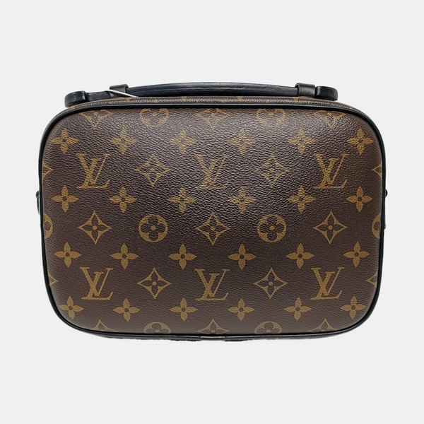 S LOCK Monogram Coated Canvas Brown