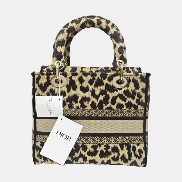 Lady Dior Medium Fabric Beige