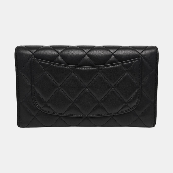CLASSIC FLAP Mini Quilted Lambskin Black Wallet