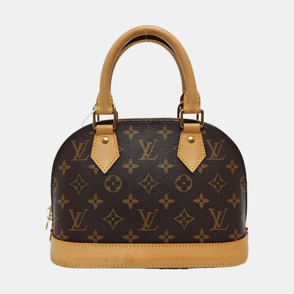 ALMA BB Monogram Coated Canvas Brown