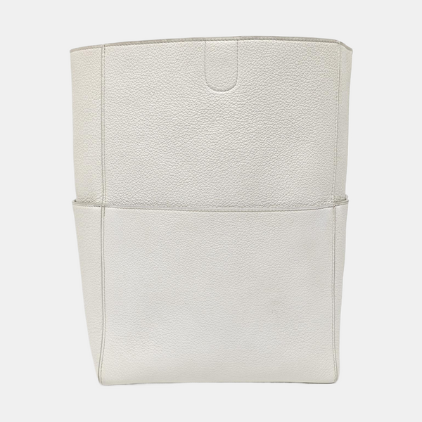Authenticated pre-owned SANGLE Calfskin White - Bucket Bag at Looply
