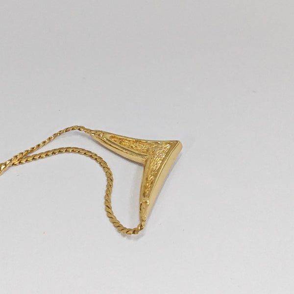 Twist Round Metal Gold Necklace