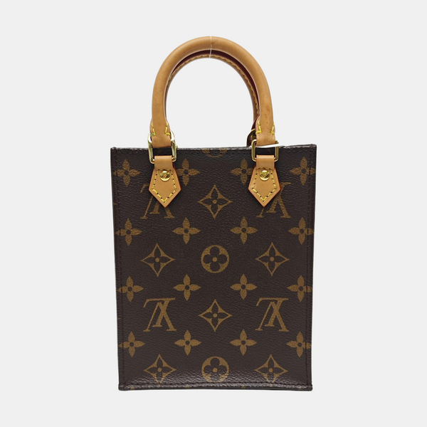 SAC PLAT Mini Monogram Coated Canvas Brown