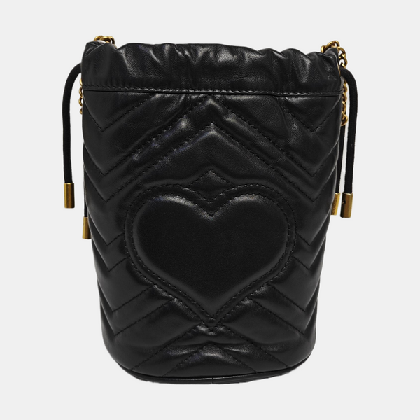 GG Marmont Mini Quilted Calfskin Black