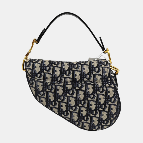Saddle Mini Oblique Canvas Blue