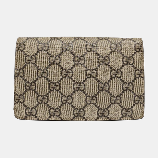 Dionysus Super Mini Monogram Coated Canvas Beige