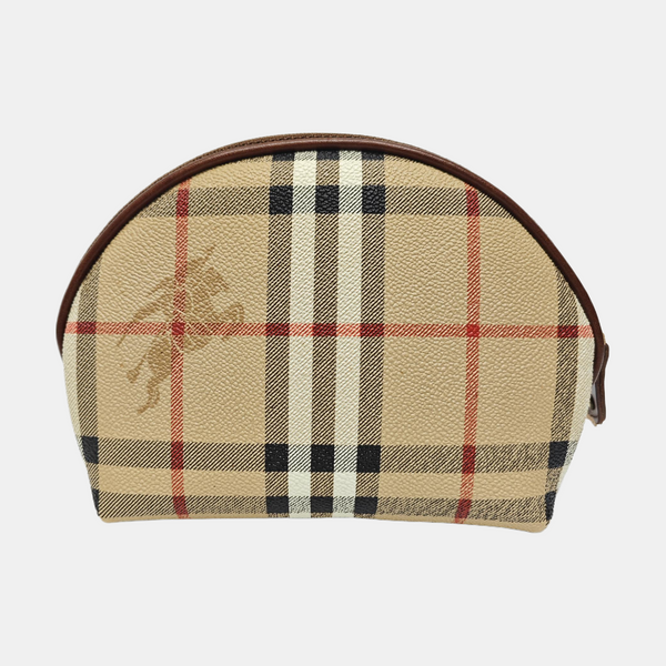Coated Canvas Shoulder Bag Brown