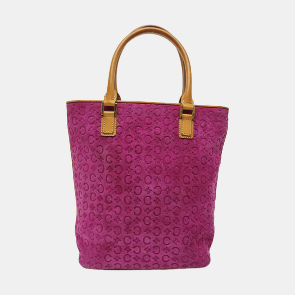 Suede Top Handle Bag Pink