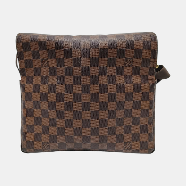 NAVIGLIO MM Damier Ebene Coated Canvas Brown