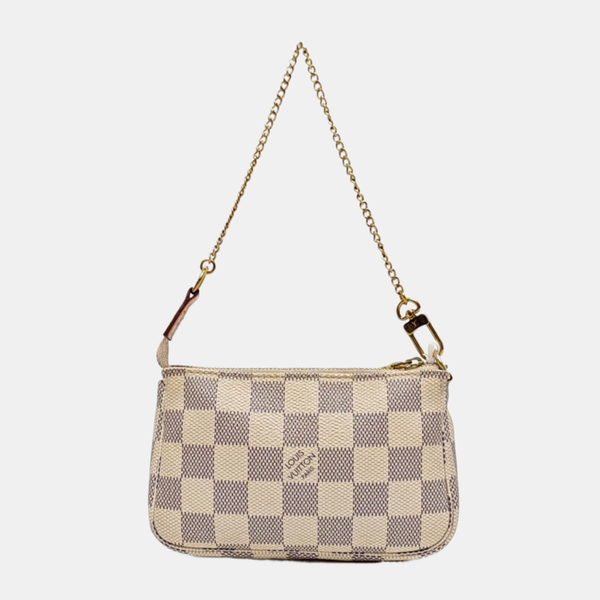ACCESSOIRES Mini Damier Azur Coated Canvas White