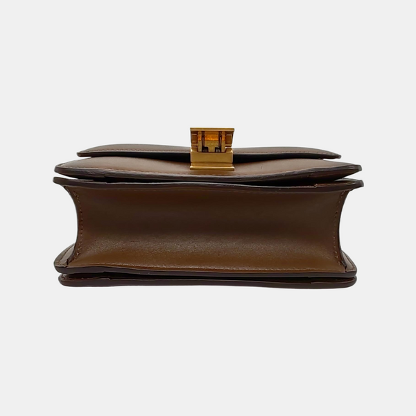 Authenticated pre-owned CLASSIC BOX Mini Calfskin Brown - Shoulder Bag at Looply