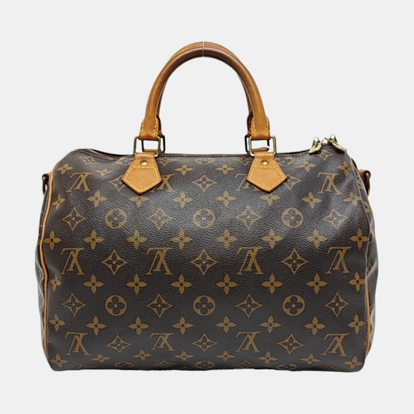 SPEEDY 30 Monogram Coated Canvas Brown