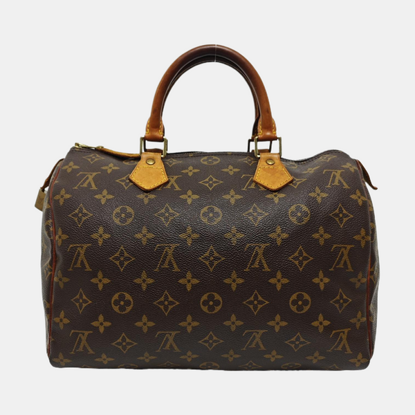 SPEEDY 35 Monogram Coated Canvas Brown
