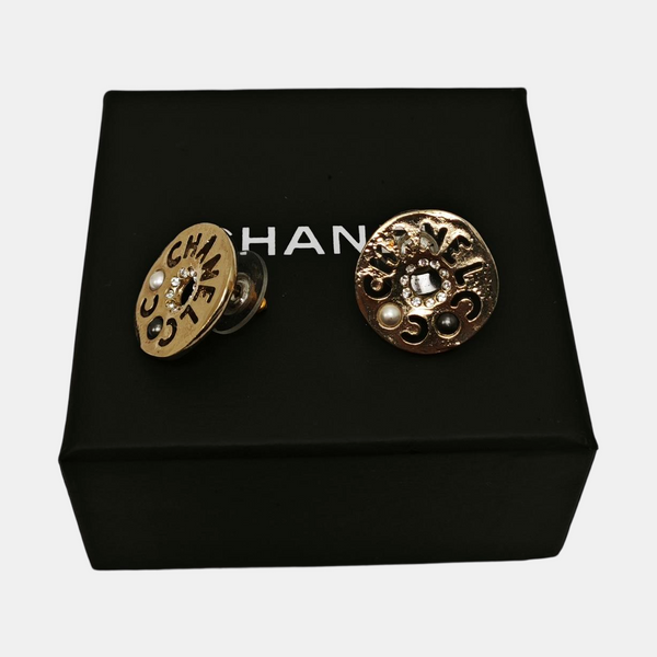 Metal Gold Stud Earrings